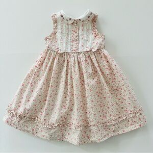 Laura Ashley 2T Toddler Girl Pink Floral Ruffle Dress Spring Summer Easter